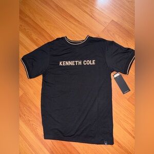 Kenneth Cole Black Tee with Tan Accents 14/16